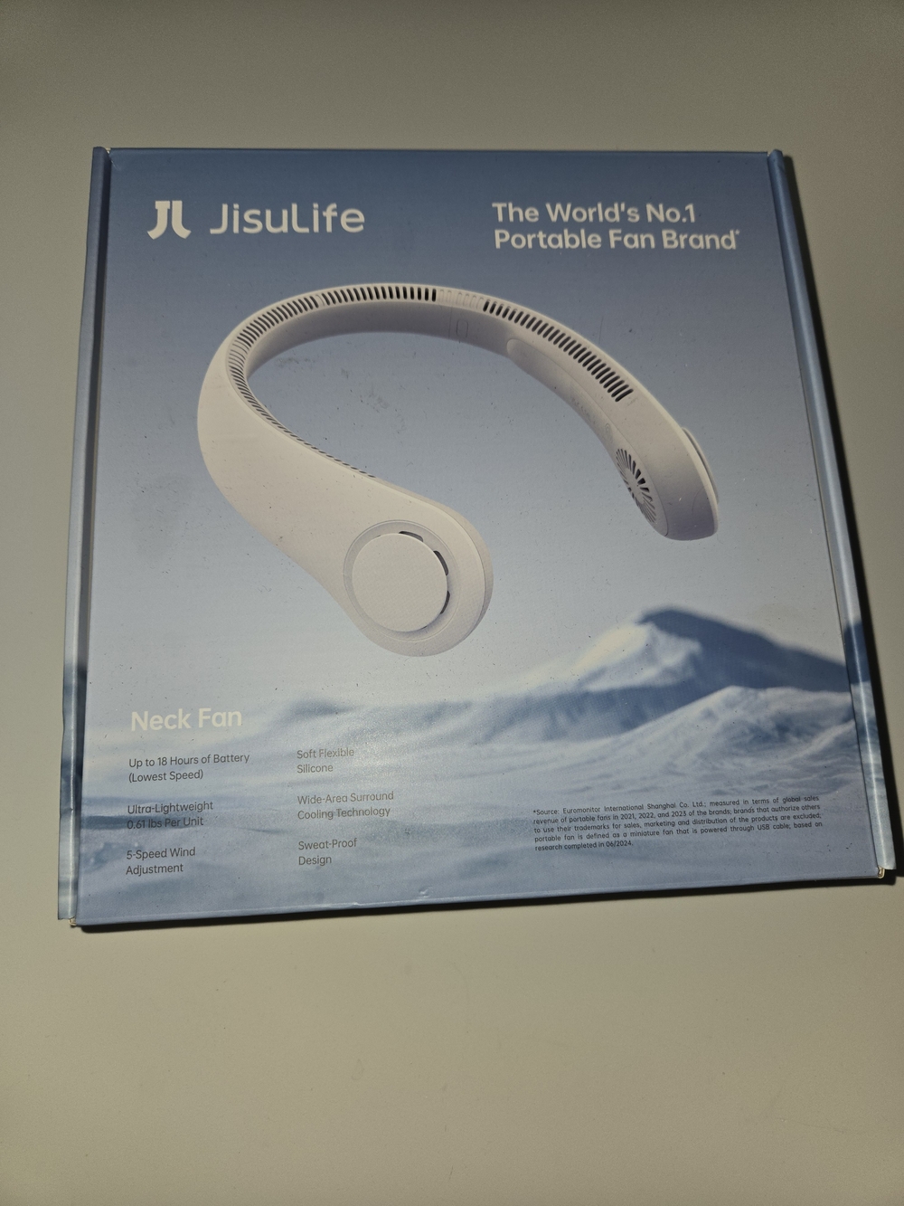 White Neck Fan - Hands-Free Portable Cooling